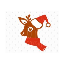 Christmas Deer SVG file, fawn svg, Christmas fawn svg, Christmas svg, Deer SVG file Reindeer svg Cut File Silhouette Cam