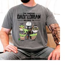 The Dadalorian Dad Shirt, This Awesome Dadalorian Belongs To Shirt, Custom Dad Kids Name Shirt, Best Dad Shirt, Fathers