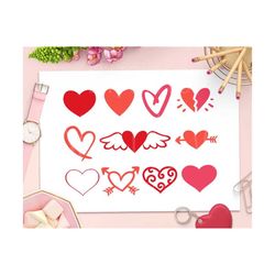 Hearts svg,  Hearts bundle svg, Hearts clip art svg, Valentines day Svg, Heart svg, Cute Hearts svg, I love You svg Love