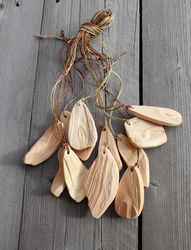 Cedrinka wooden pendant amulet cedar (health charm) 5-7cm (1.97-2.75 inches)