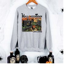 Vintage Halloween Town Est 1998 Sweatshirt, Halloween Sweatshirt, Halloween Party, Pumpkin Halloweentown Sweatshirt, Spo
