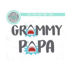 Grammy Papa Shark SVG PNG, Cut file, Sublimation Print