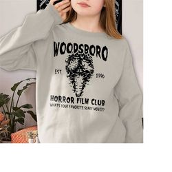 Woodsboro Horror Club Sweatshirt, Halloween Sweatshirt, Scary Sweatshirt, Horror Nights Halloween Party Sweatshirt, Kill