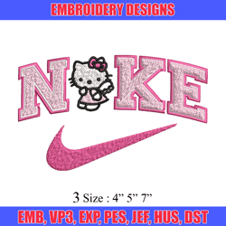 Nike kitty Embroidery Design, Hello kitty Embroidery, Nike Embroidery, Embroidery File, Logo shirt, Digital download