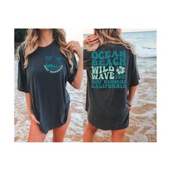 Ocean Beach Svg Png, Aesthetic Tee Svg, Trendy Shirt Png, California Shirt Svg, Words on Back Pinterest Shirt, Beach Bum Png, Vaca Png