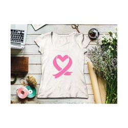 Pink Ribbon SVG, Fight svg, Heart Pink Ribbon SVG, Breast Cancer Ribbon SVG, Cancer Awareness Svg, Hope svg, Breast Cancer Ribbon Svg,Cricut