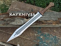 Custom Handmade D2 Tool Steel Iron age Historical Roman Gladius style best Gladiator movie survival Short Swords