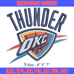 Oklahoma City Thunder Embroidery Design, Brand Embroidery, Embroidery File, Logo shirt,Sport Embroidery,Digital download