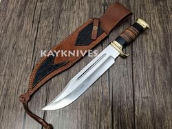 Custom Handmade D2 Tool steel Crocodile Dundee's movie outdoor Tactical Camping & Hunting Bowie Knife