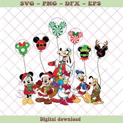Mickey Balloon Christmas Mickey And Friends SVG Download
