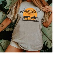 Amarillo By Morning T-shirt, Country Music Shirt, Southern Tee, Music Festival Top, Rodeo Gift, Western Tee, Country Son