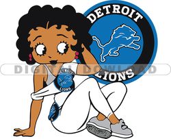 Detroit Lions Betty Boop Svg, NFL Svg, Girl Sport Svg, Football Svg Download Digital File 22