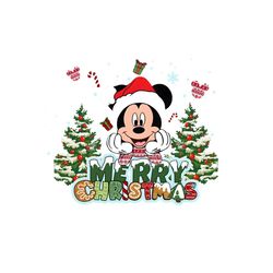 Cute Disney Mickey Christmas Tree PNG Sublimation Download