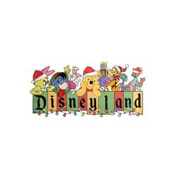 Retro Vintage Disney Winnie The Pooh Christmas PNG File