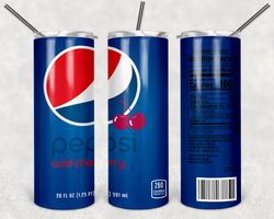 Pepsi Wild Cherry Tumbler PNG, Drink tumbler design, Straight Design 20oz/ 30oz Skinny Tumbler, PNG file Download
