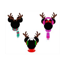 Christmas Deer SVG /  Deer Winter / Christmas Svg, Merry Christmas, Snow, Xmas Decor,Silhouette/ Winter with Snowflakes/Cricut Dxf Png Eps