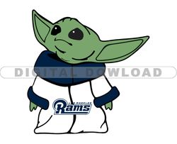 Rams NFL Baby Yoda Svg, Football Teams Svg, NFL Logo Svg, Baby Yoda Png, Tshirt Design   30