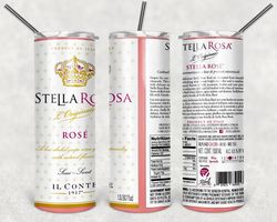 Stella Rosa Rose Tumbler PNG, Drink tumbler design, Straight Design 20oz/ 30oz Skinny Tumbler, PNG file Download