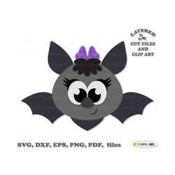 INSTANT Download. Cute Halloween vampire bat cut files and clip art. B_15.