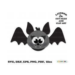 INSTANT Download. Cut Halloween vampire bat cut files and clip art. B_10.