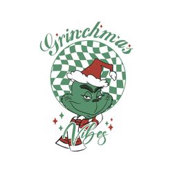 Retro Grinchmas Vibes Funny Christmas Grinch SVG File