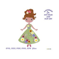 instant download. cute summer doll girl cut file and clip art. commercial license is included! d_2.