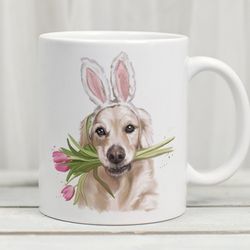 Easter Dog Mug, Easter Coffee Mug, Easter Mug