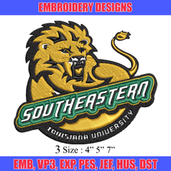 Southeastern Louisiana Lions embroidery design, Southeastern Louisiana Lions embroidery, logo Sport, NCAA embroidery.