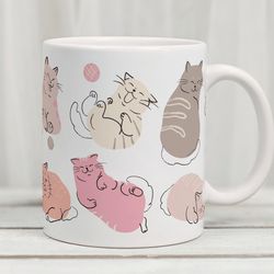 Pretty Cat Mug, Cute Cat Mug, Cat Coffee Mug