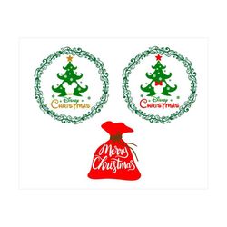Merry Christmas/Christmas SVG / Magic Xmas Tree Silhouette/Winter with Snowflakes, Santa Winter Snowman, Cut files for Svg Dxf Png Eps