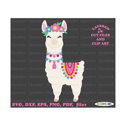 INSTANT Download. Commercial license is included! Cute llama cut file and clip art. L_20.