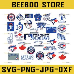 27 Files Toronto Blue Jays svg,  Cut Files, SVG Files, Baseball Clipart, Cricut, Toronto svg, Blue Jays svg, MLB svg