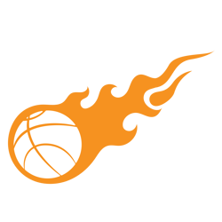 Basketball Logo Svg, Basketball Svg, Basketball Flames Svg Cut File, Basketball Vector Clipart, Instant Download