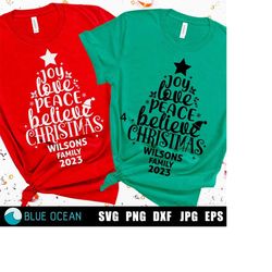 Christmas family tree SVG, Christmas family shirts, Christmas family 2023 SVG,  Family Christmas PNG, Custom name