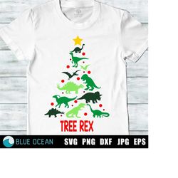 Tree Rex SVG, Dinosaur Christmas Tree Svg,  Christmas Dinosaur Svg, Christmas T-Rex Svg