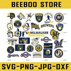 31 Files Milwaukee Brewers SVG Files, Cut Files, Baseball Clipart, Cricut Milwaukee, Brewers svg, Cutting Files, MLB svg