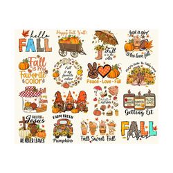 Fall Png Bundle, Autumn Sublimation Bundle, Hello Autumn, Pumpkin Png, Thanksgiving Png, Fall Vibes Png, Coffee mug Png, Fall Shirt Design