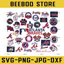 36 Files Atlanta Braves Svg, Cut Files,Baseball Clipart, Cricut contains dxf, eps,Atlanta, Braves  svg, MLB svg, Instant