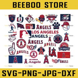 31 Files Los Angeles Angels SVG Files, Baseball Clipart, Cricut Los Angeles, Angels svg,Cutting Files, MLB svg,Clipart
