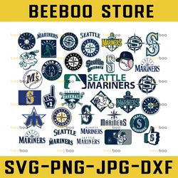 37 Files Seattle Mariners Svg, Baseball Clipart, Cricut Seattle svg, Mariners svg, Cutting Files, MLB svg, Clipart