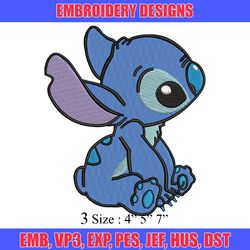 Stitch embroidery design, Stitch cartoon embroidery, cartoon design, embroidery file, logo shirt, Digital download.