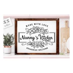 Nanny's kitchen svg, Grandma's kitchen SVG, nana's kitchen svg, Kitchen svg, Pot Holder Svg, Kitchen svg