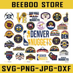33 Files NBA Denver Nuggets svg, Denver svg, nuggets svg,basketball bundle svg,NBA svg, NBA svg, Basketball Clipart, Svg