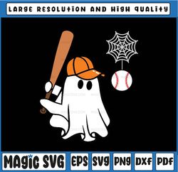 Halloween Baseball Svg, Spooky Baseball Player Ghost Boys Svg, Happy Halloween Png, Digital Download