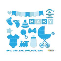 instant download. baby shower bundle svg cut file and clip art. bs_1. personal and commercial use.