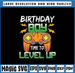 Birthday Boy Time to Level Up Video Game Birthday Png, Game Lover Png, Happy Halloween Png, Digital Download