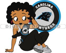 Carolina Panthers Betty Boop Svg, NFL Svg, Girl Sport Svg, Football Svg Download Digital File 28