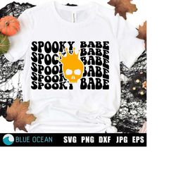 Spooky babe SVG, Halloween SVG, Halloween girl shirt, Spooky season SVG