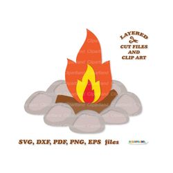 INSTANT Download. Campfire svg cut file. Personal and commercial use.  Cf_1.