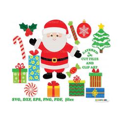 INSTANT Download. Cute Christmas Santa Claus svg cut files. Personal and commercial use. Santa_7.